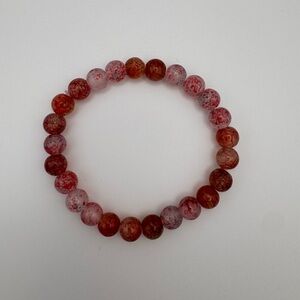 Chic Red Beaded Bracelet